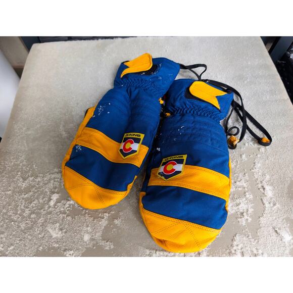 Dakine Fillmore Mitts - Size L - Blue/Yellow - Excellent Condition - Picture 1 of 6